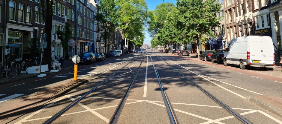 Rozengracht waar gewerkt gaat worden aan de Oranje Loper