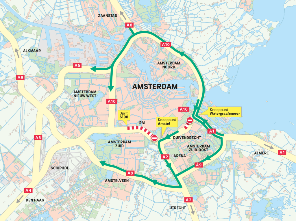 Omleidingen_Weekendsluitingen_A10Zuid-Zuidasdok